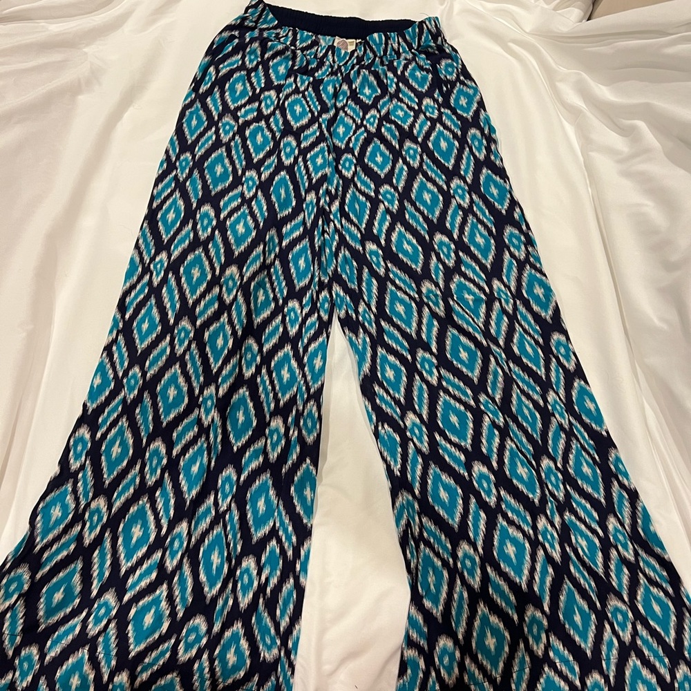 Anthropologie Small Ikat Wide Legged Pant